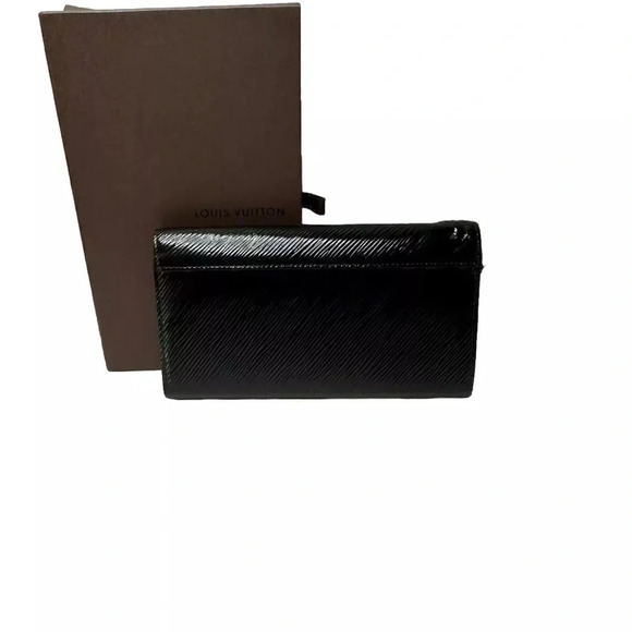Authentic Louis Vuitton Twist Purse Epi Black Portefeuille Wallet With Box Chain - Picture 5 of 17